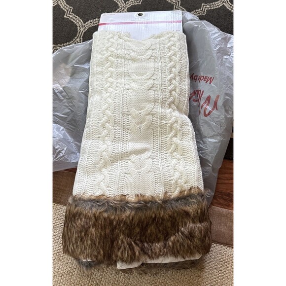 Michaels Ashland Christmas Tree Skirt Cable knit look NOEL 48in / 121.9cm NEW - Picture 1 of 5